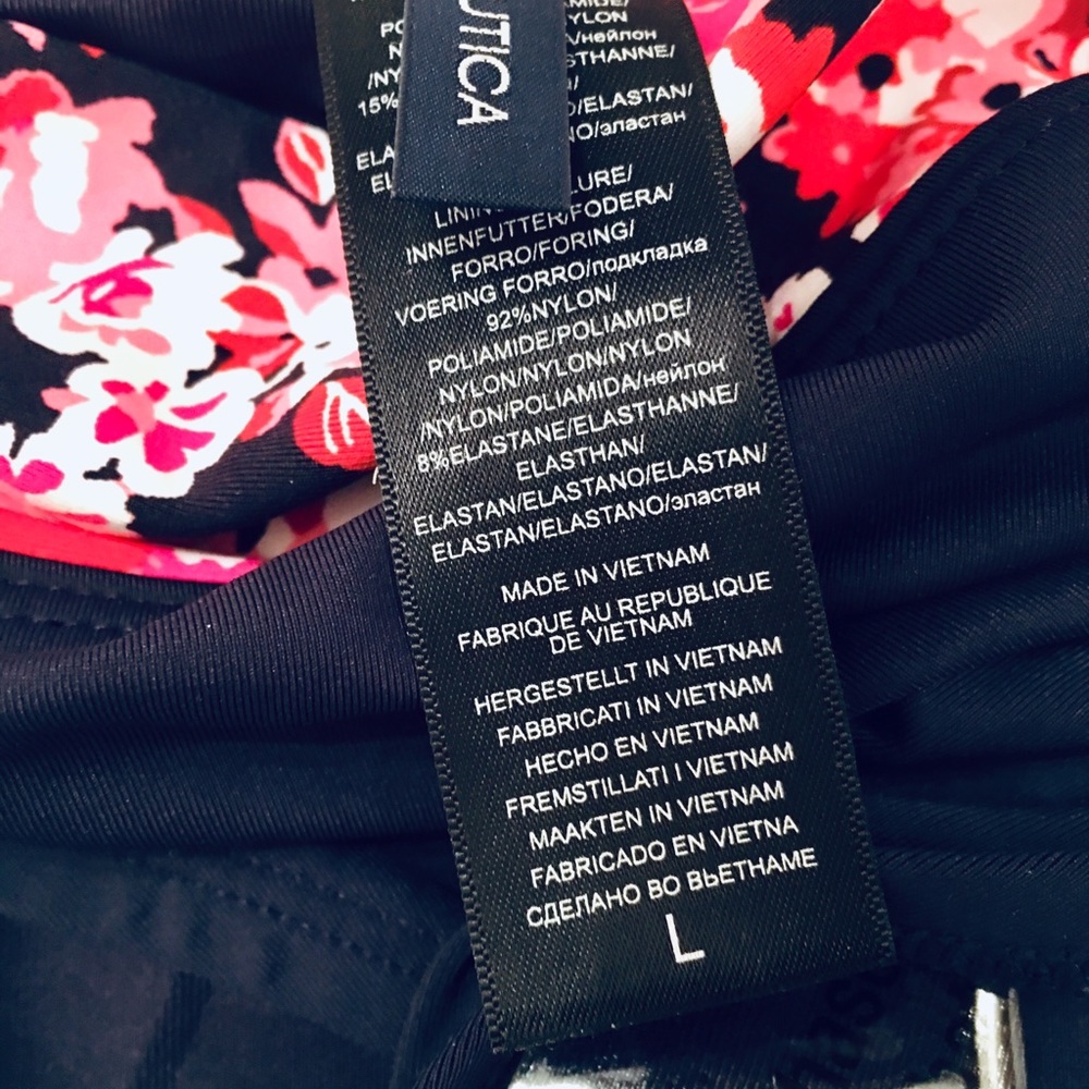 NWT Nautica Core Floral Waistband Bikini Bottom - Picture 6 of 8